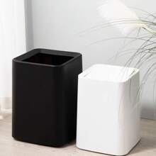 1pc Household Bathroom Wastebasket With Lid, Nordic Style Sorting Trash Bin For Office, Bedroom, Kitchen, Bathroom And Living Room Large,Kitchen,Bathroom,Multi-Colored Trash Can,Garbage Bin, Household With Lid, Simple Square Living Room, Kitchen, Bathroom, Toilet, Style, High Aesthetic Value, Light Luxury Paper Basket