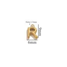 10pcs Stainless Steel Alphabet Pendants DIY Necklace Earrings Bracelet Jewelry Making Accessories