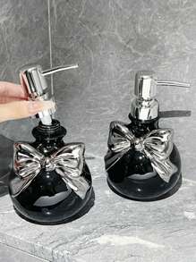 زجاجة إعادة تعبئة جل الاستحمام، وعاء خزفي بشكل فراشة، ديكور حمام جذاب بطراز إنستقرام، بطراز نوردي