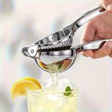 Heavy Duty Manual Citrus Juicer - Stainless Steel Lemon, Lime, Grapefruit Squeezer With Non-Slip Grip - Sturdy Construction For Home, Bar, Restaurant - Easy To Clean And Rust-Proof Design, Lemon Juicer, Stylish Kitchen Tool, Durable Cookware
