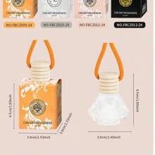 1 Pc 8ml Car Aroma Pendant, Lovely Car Air Freshener, Deodorant, Fresh Air, Women's Car Pendant Decoration, Suitable For Everyday Appearance, Travel, Suitable, Bathroom, Wardrobe, Bedroom, Living Room, Valentine's Day Gift, Four Flavors To Choose From