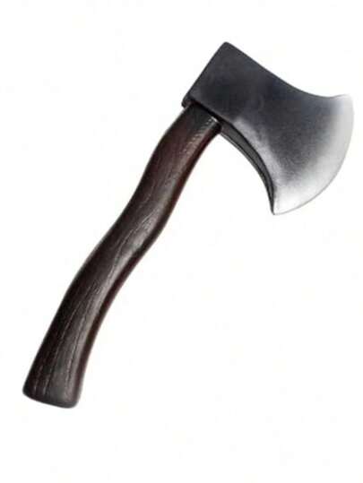 Neuer Dxhycc Wikinger Mittelalter Kostüm Axt mit Fake Klinge, Kostüm Schlachtaxt Kostümzubehör für Halloween Cosplay Party, Schwarz