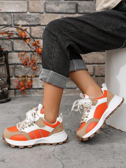 Unisex Casual Sneakers, Children/Student Running Shoes, Breathable Sports Shoes, Retro Chunky Sneakers, Anti-Slip