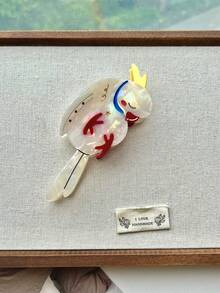 Hair Clips 1pc New Design Small Bird, Flamingo, Parrot, Owl, Shark Acrylic Hair Clip, Stylish Cartoon Bee Hair Accessory, Simple Elegant Acrylic Claw Clip, Side Hairstyle Decoration, Cute Bird, Crane For Ponytail, Hair Claws For Women Hair Accessories, School Stuff, College Fall Winter For Vacation Outfits Woman