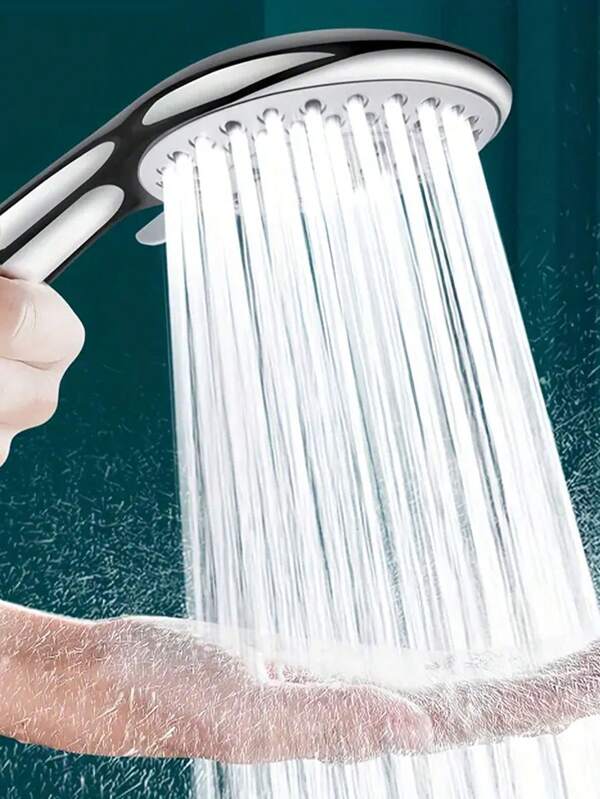 1pc High Flow Handheld Shower Head, 5 Spray Modes Adjustable, High Pressure Wall Mount ABS Shower Head, Suitable For Home Bathroom, Outdoor RV And Hotel Apartment, Pet Bathing, Bathroom Cleaning, Summer Shower And Modern Bathroom Essential, Enjoy Luxurious Bathing Experience, Ideal Gift Choice