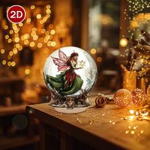 2D Flat - A 2D Rotating Acrylic Decor Depicting A Christmas Fairy, Suitable For Holiday Home Decor And Stress Relief, Christmas Gift, Christmas Decoration, Desktop Decor, Christmas, Halloween Gift, Room Decor, Bathroom Decor, Home Decor, Bedroom Decor, Room Decor Supplies, Kitchen Decor, Decorations, Home Decoration, Living Room Decor, Household, Office Decor, Outdoor Decor, Room Decoration, Party Supplies, Living Room Home Decor