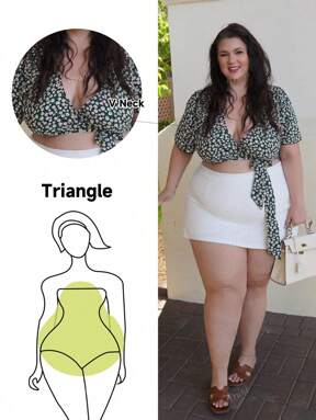 Truni Blusa de manga corta con cuello en V cruzado y detalle de lazo lateral, estampado de margaritas en estilo bohemio, para talla grande, para verano