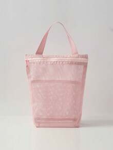 1 件婴儿洗浴用品收纳袋，婴儿洗漱用品收纳袋，便携式手持式，浴室配件收纳袋，简约网眼洗漱包，大容量手持式，旅行浴室用品收纳袋 - 彩色 - 查看 9