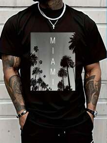 Camisetas Casuales Premium Unisex Bonitas 100% Algodón, Camiseta Casual Miami Beach, Camiseta Souvenir de South Beach Florida, Camiseta Gráfica para Hombre y Mujer - Blanco - Ver 4