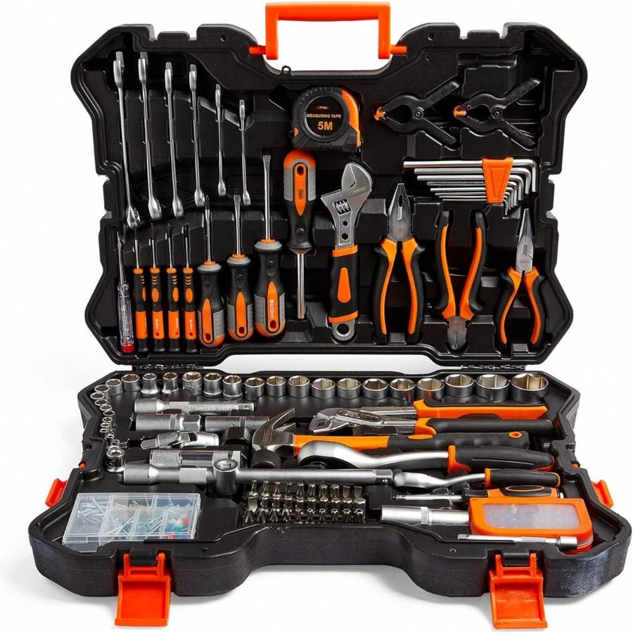 Socket & Tool Set, 256 Piece Tool Set With Socket Set, In Heavy Duty Storage Case, Everything You Need For DIY, Workshop & Garage, Spanners, Pliers, Screwdrivers & Grips