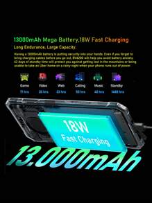 Blackview Blackview BV6200 4GB+64GB Ruggedized Cellphone Global Version 13000mAh Mega Battery Smart-K Box Speaker, Louder For Outdoor IP68 & IP69K 6.56-Inch Screen 8MP Front Camera 13MP Rear Camera Face Unlock Android 13