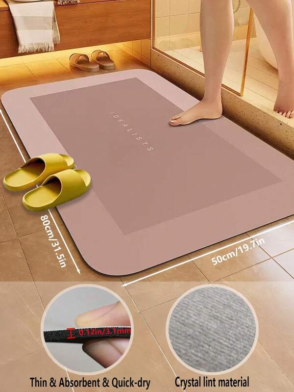 1/2Pcs Soft Mat Crystal Velvet Absorbent Rug Quick Drying Bathroom Mat Halloween Decor Carpet Room Decor Tapis Fall Decor Tapis Back To School Bathroom Kitchen Decor