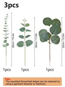 30pcs Eucalyptus Leaf Stem, Fake Greenery Sprigs With Berries For Wedding Flower Vases, Bouquets, Home Floral Decor, Arrangements,Fake Plants
