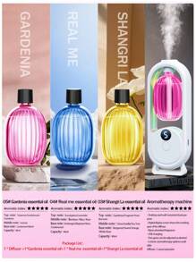 Aromatherapy Home/Hotel Aromatherapy Essential Oil Diffuser Bedroom Silent Toilet Deodorant Office Air Freshener - Rechargeable/Can Be Placed On The Desk/Can Be Hung On The Wall Aromatherapy Room Long Effect Spray There Are 6 Kinds Of Essential Oils To Choose From/Seven Color Atmosphere Lamp/Essential Oil Bottle Can Be Reused - Water Humidification Can Be Added