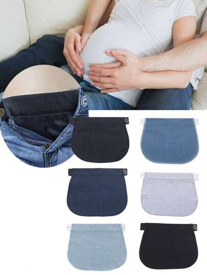 Extensiones para pantalones para mujeres embarazadas, cintura ajustable, extensión de cintura de pantalones de maternidad, expansión de cintura elástica, ajustable para embarazo, mujeres y hombres