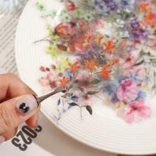 50pcs Transparent Flower Stickers DIY Diary Laptop Luggage Skateboard Pet Stickers Fun Classic Decoration Back To School