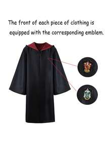 1 pieza Capa de mago encantado | Capa con capucha unisex para cosplay y eventos escolares Auténtica bata de bruja/mago | Disfraz de fantasía premium con capucha ajustable Capa mágica de género neutro | Conjunto de capa con capucha de hechicero para adultos | Atuendo de rol para convenciones de anime y Halloween