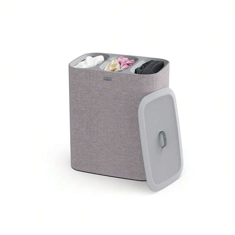 Joseph Joseph Tota Trio 90 Liter/23.8 Gallon Laundry Hamper Separation Basket With Lid, 3 Removable Washing Bags With Handles- Gray - Nhiều màu - Xem 1