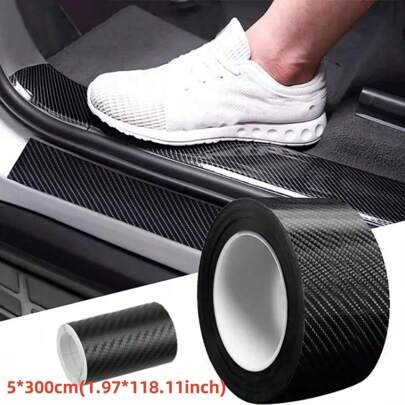 Protetor de soleira de porta de carro durável - Película protetora de plástico à prova d'água, resistente a arranhões e fácil de aplicar para bordas de portas de carro, espelhos laterais e degraus de entrada - Adesivo de longa duração, compatível com todos os modelos, protetores de borda de porta, proteção contra arranhões, integração perfeita