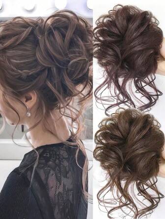 1pc Elegant Slouchy Viscose Hair Scrunchie Bun Maker Hair Accessory For Women, Suitable For Fluffy And Curly Hair, Suitable For Daily Wear, Outings, And Hairstyling, Ponytail Holders, Hair Elastics, Hair Rubber Bands, Hair Rope, Hair Accessories Hair Ties