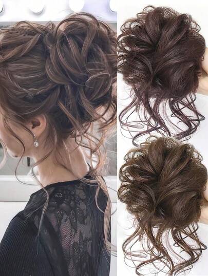 1pc Elegant Slouchy Viscose Hair Scrunchie Bun Maker Hair Accessory For Women, Suitable For Fluffy And Curly Hair, Suitable For Daily Wear, Outings, And Hairstyling, Ponytail Holders, Hair Elastics, Hair Rubber Bands, Hair Rope, Hair Accessories Hair Ties Head Accessories Elastic Band