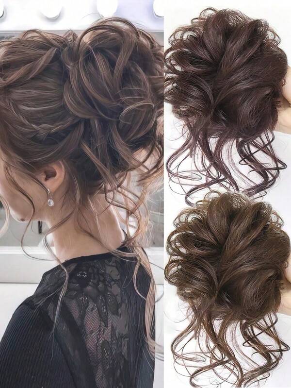 1 Stück eleganter, locker sitzender Viskose Haargummi Dutt-Maker Haaraccessoire für Frauen, geeignet für volles und lockiges Haar, passend für den täglichen Gebrauch, Ausflüge und Frisuren, Haargummis, Haargummibänder, Haarseile, Haaraccessoires