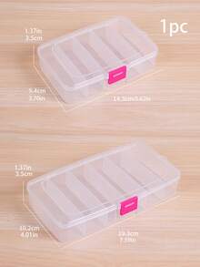 1pc Kids Hair Accessories Storage Box, Transparent Jewelry Box With Cover, Multi-Functional Hair Tie Hairclip Hairpin Scrunchie Hair Accessories Organizer - Multicolor - View 7