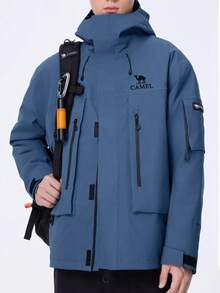 CAMEL CROWN Men's Outdoor 3-In-1 Windbreaker, Windproof And Waterproof, Suitable For Heavy Rain And Hiking - Crystal Blue - View 1