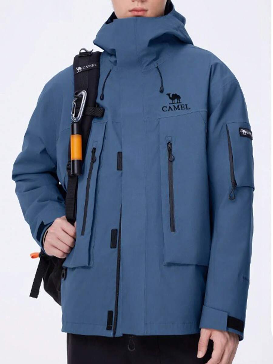 CAMEL CROWN Men's Outdoor 3-In-1 Windbreaker, Windproof And Waterproof, Suitable For Heavy Rain And Hiking - Crystal Blue - View 1