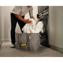 Joseph Joseph Hold-All Max Collapsible 55L/14.5 Gallon Washing Laundry Basket Bag, Durable Fabric, Moisture Resistant, Grey - 彩色 - 查看 7