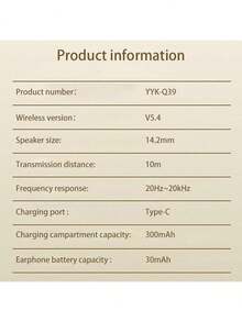 AI语言翻译无线蓝牙5.4实时开放式耳机，支持144种语言和口音翻译，LED数字显示充电，超长续航，兼容iOS和安卓系统，黑色耳挂式耳机 - 彩色 - 查看 12