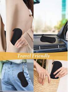 1 peça bolsa portátil para óculos de sol, bolsa macia para óculos de leitura, bolsa de viagem de neoprene para armazenamento de óculos com zíper e clipe