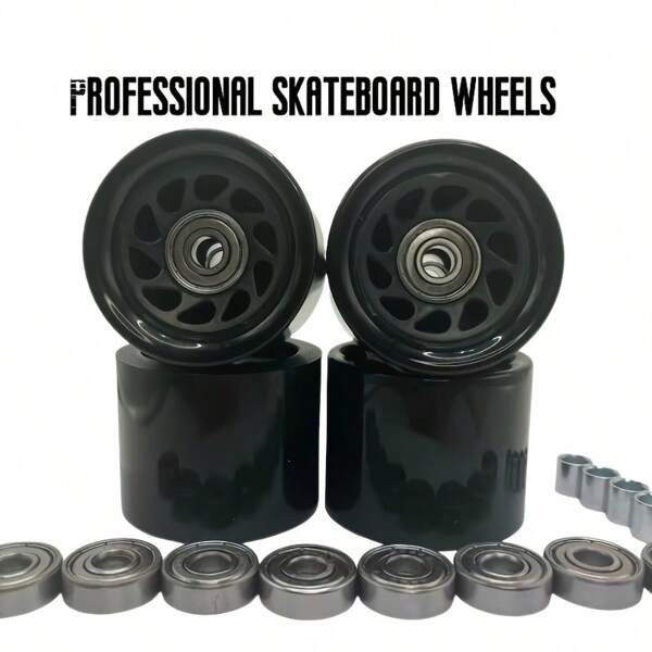 Ruedas para patineta, accesorios para monopatín, ruedas para skateboard de crucero, volantes y cojinetes de monopatines, todo terreno, rueda para patinaje al aire libre, 60 mm/45mm, llantas amortiguadoras