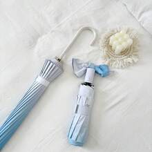 Outdoor Umbrellas - Manual tríptico de flores azules con vinilo negro. Diámetro 98 cm. - Ver 8