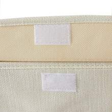 1pc Foldable Linen CD Storage Box, Collapsible Storage Bin With Lid, Toy Organizer Basket, Laundry Hamper - Khaki - View 6
