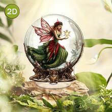 2D Flat - A 2D Rotating Acrylic Decor Depicting A Christmas Fairy, Suitable For Holiday Home Decor And Stress Relief, Christmas Gift, Christmas Decoration, Desktop Decor, Christmas, Halloween Gift, Room Decor, Bathroom Decor, Home Decor, Bedroom Decor, Room Decor Supplies, Kitchen Decor, Decorations, Home Decoration, Living Room Decor, Household, Office Decor, Outdoor Decor, Room Decoration, Party Supplies, Living Room Home Decor