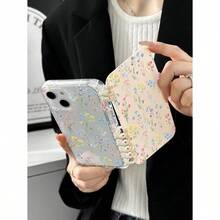 1pc Floral Print Clear Phone Case, Compatible With IPhone 13, 15, 16 Pro Max, 16, 14 And Galaxy Cases - 彩色 - 查看 2