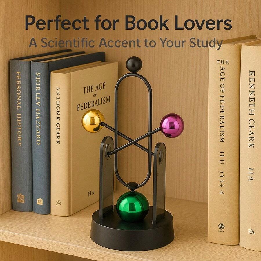 Perpetual Motion Desk Sculpture – Modern Kinetic Art For Home & Office