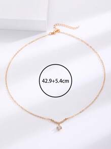 1pc Fashionable Minimalist Embellished Choker Necklace For Women, Versatile Elegant Style Suitable For Daily Wear, Commute, Social Events, Party, Valentine's Day, Mother's Day Gift