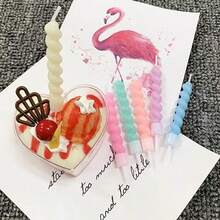 6 件/12 件马卡龙彩色女孩主题生日蜡烛和 6 件/12 件/24 件闪光点直棒生日蜡烛、螺旋蛋糕装饰、糖果色扭曲旋转蜡烛用于蛋糕装饰、派对蜡烛、可爱蜡烛适合生日派对、婚礼、聚会、面包店装饰、氛围摄影道具。 - 彩色 - 查看 4