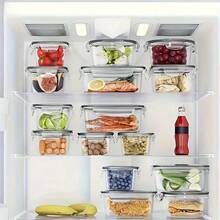 68-Pack Black Food Storage Containers With Lids Sealed, Plastic Food Containers For Kitchen Storage And Organization, Includes 34 Lids, 34 Boxes, Leak-Proof Meal Preparation Containers With Labels And Tags - Black - View 7