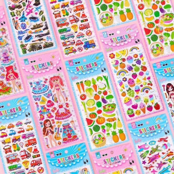 1pc/3pcs/5pcs/10pcs Random Color & Style Cartoon Stickers