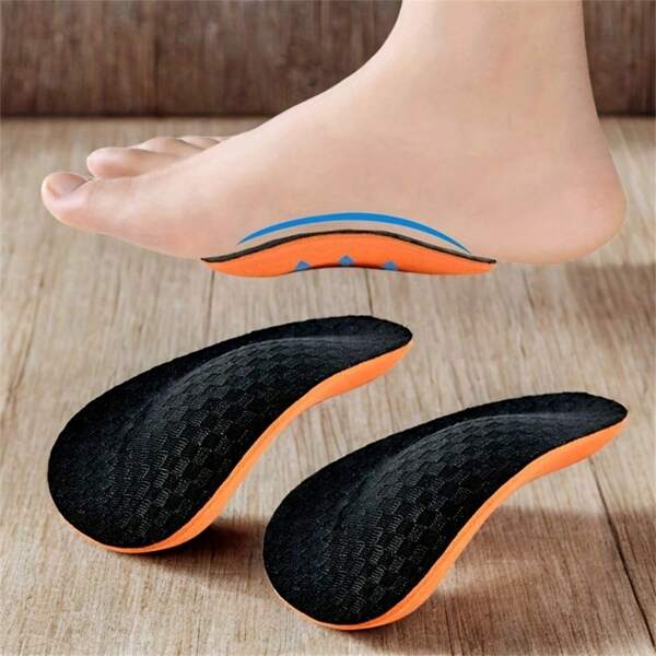 Cuscinetto di supporto per l'arco plantare, protezione per la pianta del piede, soletta di supporto per l'arco ultra morbida ed elastica, inserto per scarpe antiscivolo, antiusura e ammortizzante, unisex