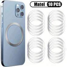 10pcs Circular Magnetic Sticker Plates, Metal Sheets For Magnetic Car Phone Holder, Phone Magnetic Ring