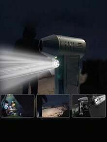 1 Set Of Violent Turbo Fan Mini Camping Outdoor Handheld Fan 130000 High-Speed Brushless Blower Dust Blower