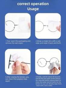 100片迷你眼镜清洁湿巾，一次性眼镜镜片清洁布，适用于眼镜和其他玻璃表面，便携包装，适合家庭、露营、旅行等场合。 - 均碼 - 查看 8