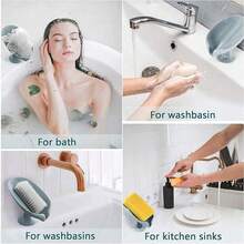 1 Pc Soap Box Soap Shelf Suction Cup Wall-Mounted Perforation-Free Creative Drain Rack No Water Household Storage Device(Random Color)