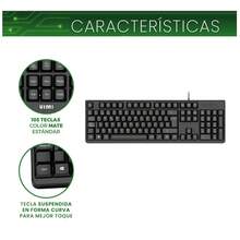 Teclado Alámbrico Con Conexión USB Estándar Color Negro - Negro - Ver 7