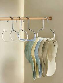 2个简易帽子收纳挂钩，金属材质，适用于围巾收纳、腰带收纳、胸罩收纳、包袋收纳