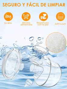 TesoroHogar Extractor de Leche Electrico, Extractor de Leche Pantalla LCD, Sacaleches Eléctrico con 5 Modos y 15 Niveles, Bajo Ruido e Indoloro, Extractor de Leche Portátil, Equipado con funda antipolvo y correa de hombro auxiliar + 10 bolsas de leche de 150 ml, Perfecta Regalo Para Madre Novicia - Blanco - Ver 6
